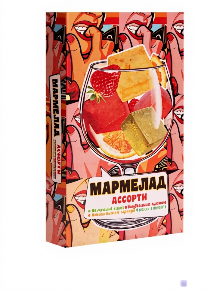  Мармелад АлкоАссорти(яблочный виски, клубничный просекко, апельсиновый вермут, лайм текила) 110г в Краснокамске