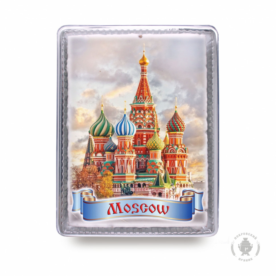  Пряник 600г MOSCOW с фотопечатью (в подарочной пластиковой упаковке)  в Краснокамске